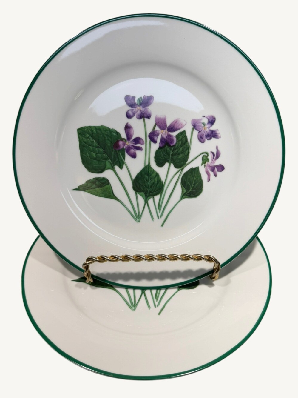 National Wildlife Federation American Wildflowers Violet 10.75" Dinner Plates-2